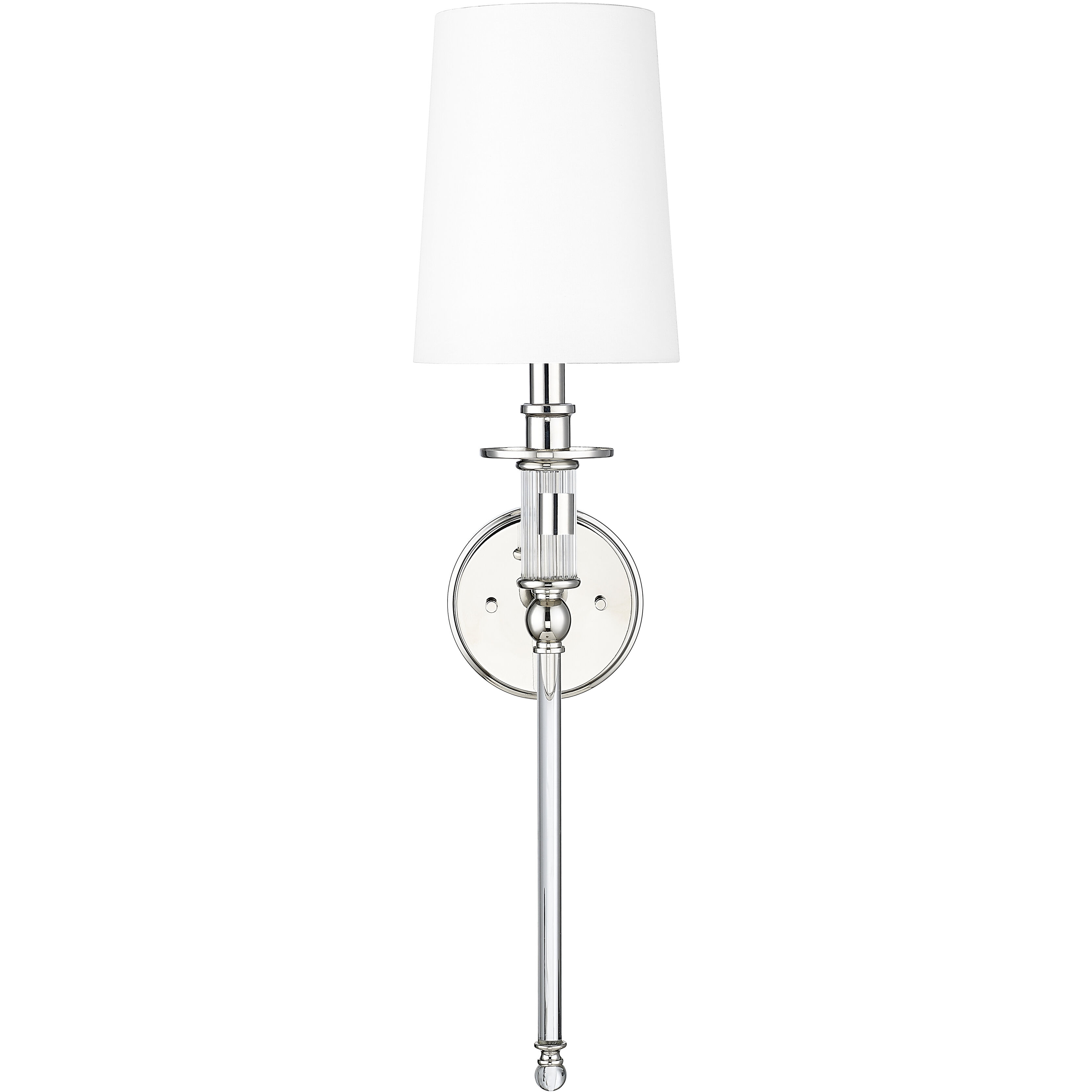 None Wall Sconce Wall Light in Polished Nickel